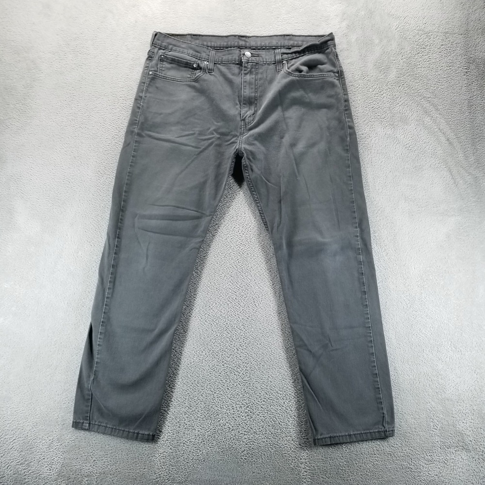 Levis 502 Jeans‎ Mens 38x32 Gray Tapered Mid Rise Minimalist Comfort